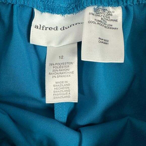 Alfred Dunner Turquoise Blue Pull On Pants Size 12 - Picture 4 of 4